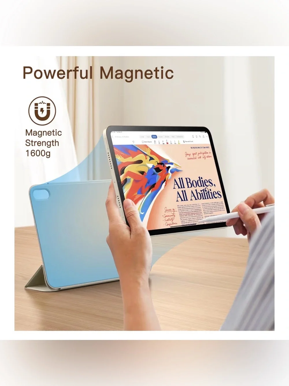 Cream Magnetic iPad Case